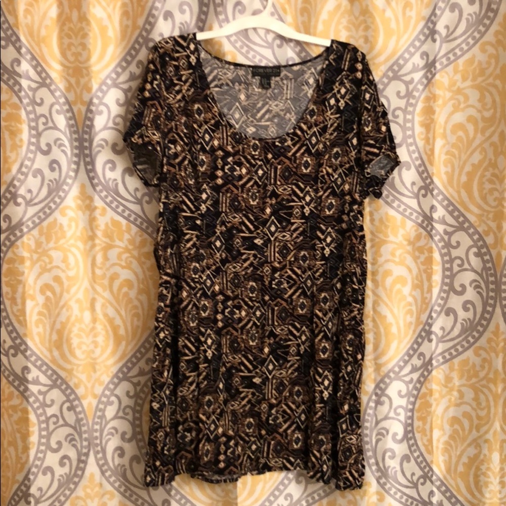 FOREVER 21 PLUS SKATER DRESS TRIBAL 2x